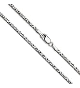 LONENA 925 Sterling Silver Byzantine Chain 3.4MM 6MM Solid